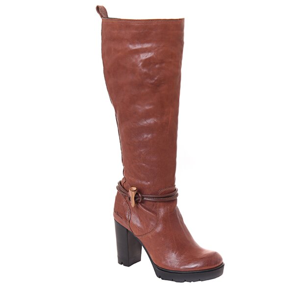 Damskie kozaki TOMMY HILFIGER ROZANNE 1A  en56818016906 kolor brązowy