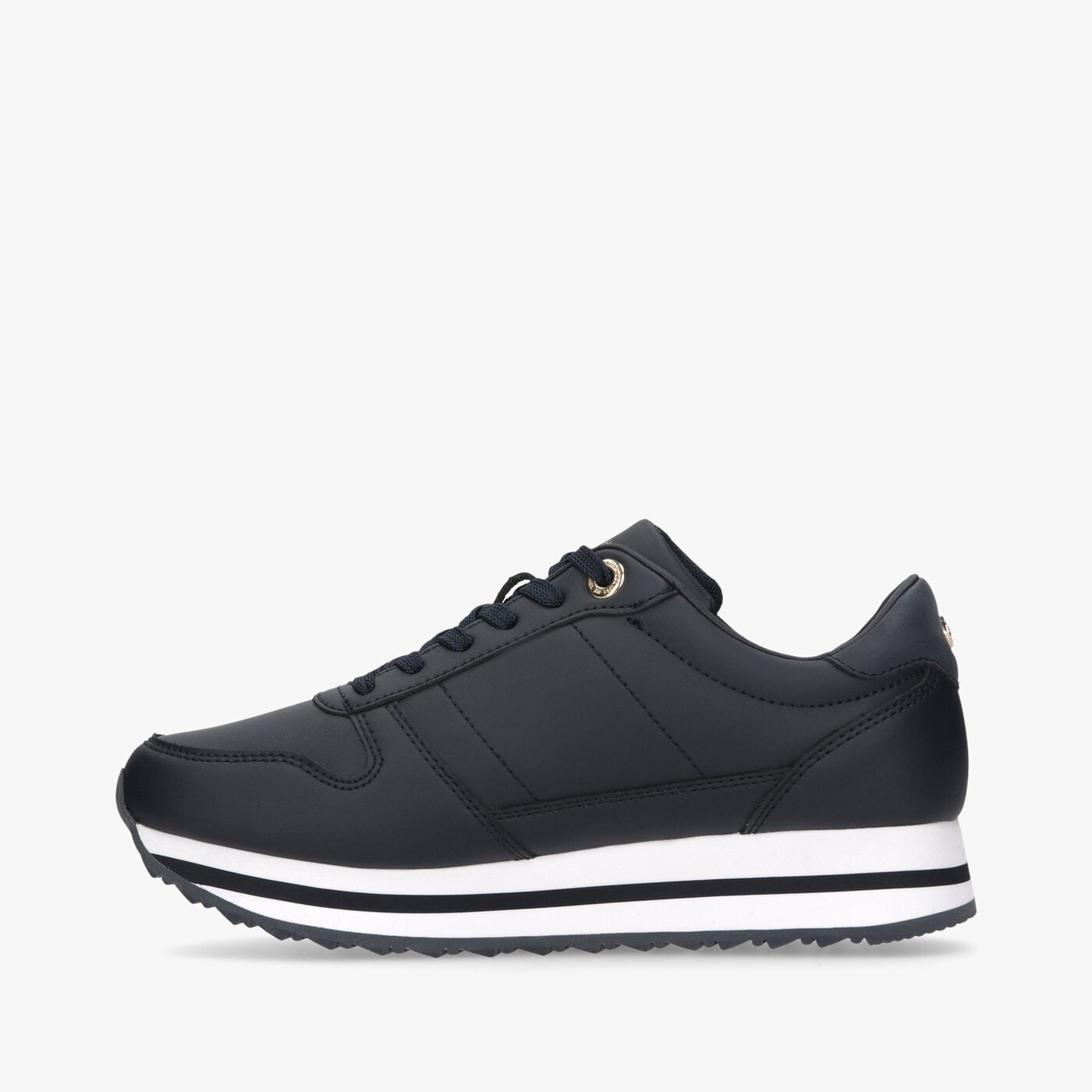 Damskie sneakersy (buty) TOMMY HILFIGER TH SIGNATURE RUNNER SNEAKER fw0fw05218dw5 kolor granatowy