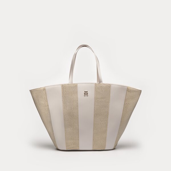 Damska torebka TOMMY HILFIGER TOREBKA TH SUMMER TOTE aw0aw144840f4 kolor beżowy