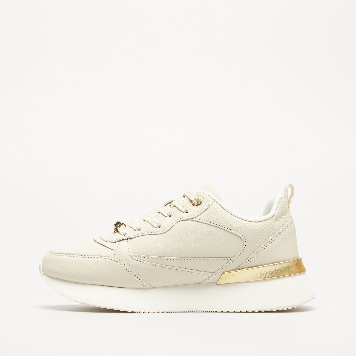 Damskie sneakersy (buty) TOMMY HILFIGER FEMININE RUNNER fw0fw08117acg kolor beżowy