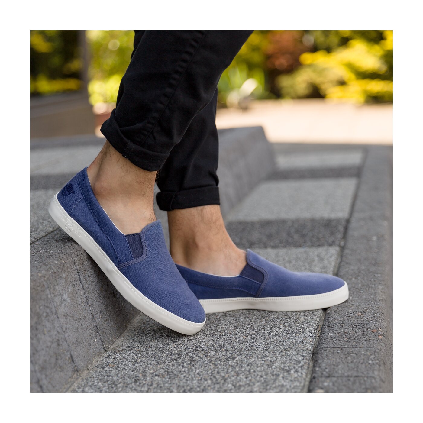 Męskie trampki TIMBERLAND NEWPORT BAY CANVAS PLAIN a16ep kolor niebieski