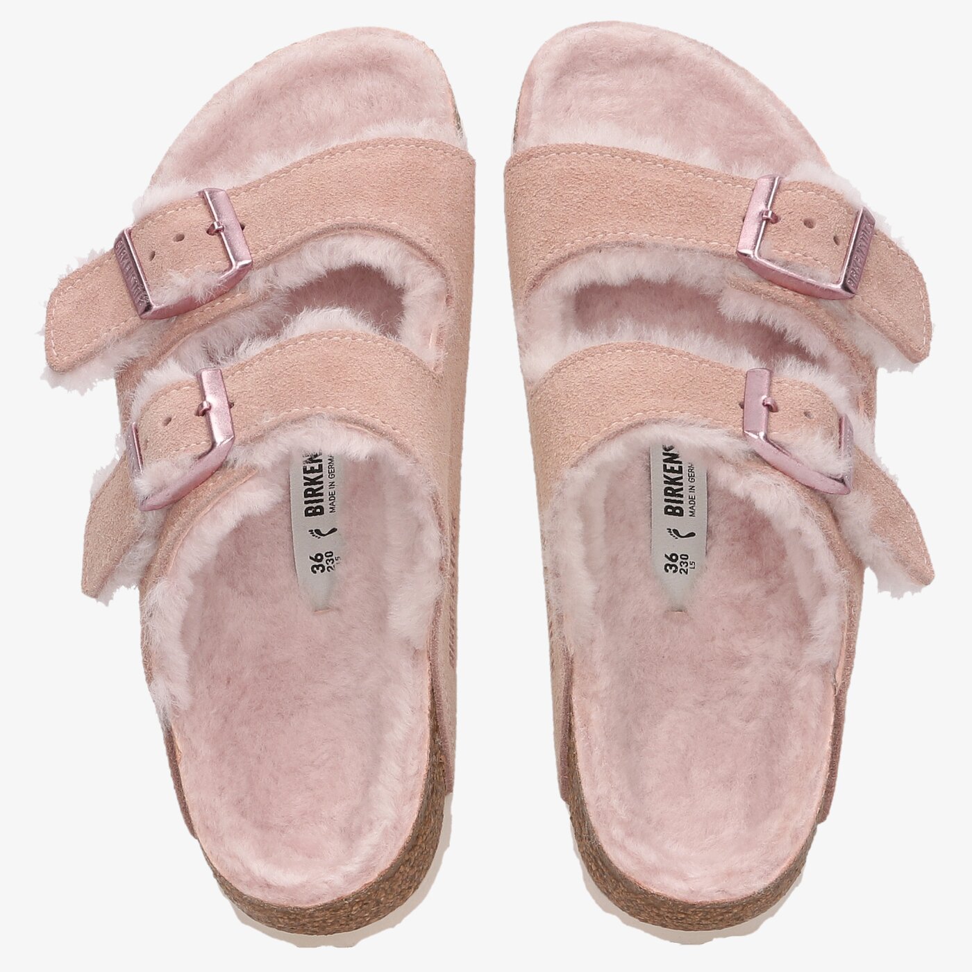 Damskie klapki BIRKENSTOCK ARIZONA FELL  1020389 kolor różowy