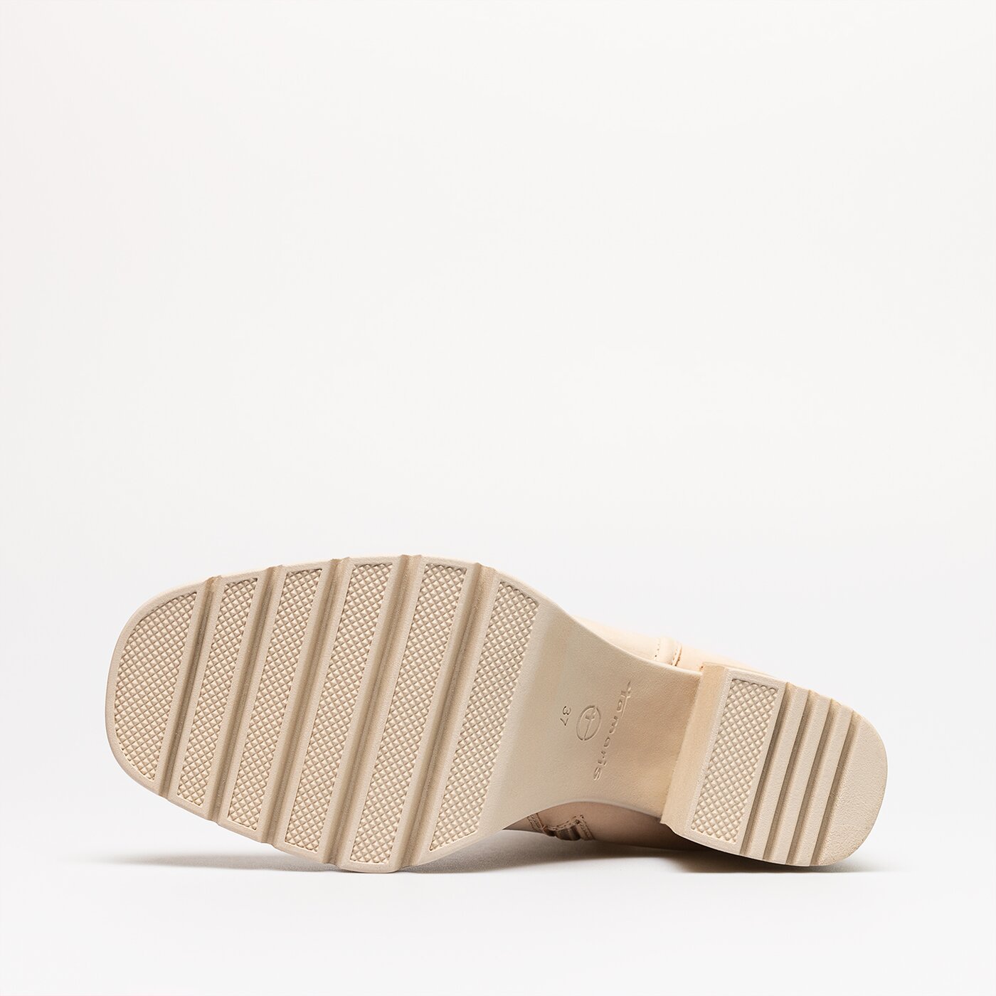 Damskie botki / sztyblety TAMARIS BOOTS 90 IVORY 1-1-25411-29-418 kolor beżowy