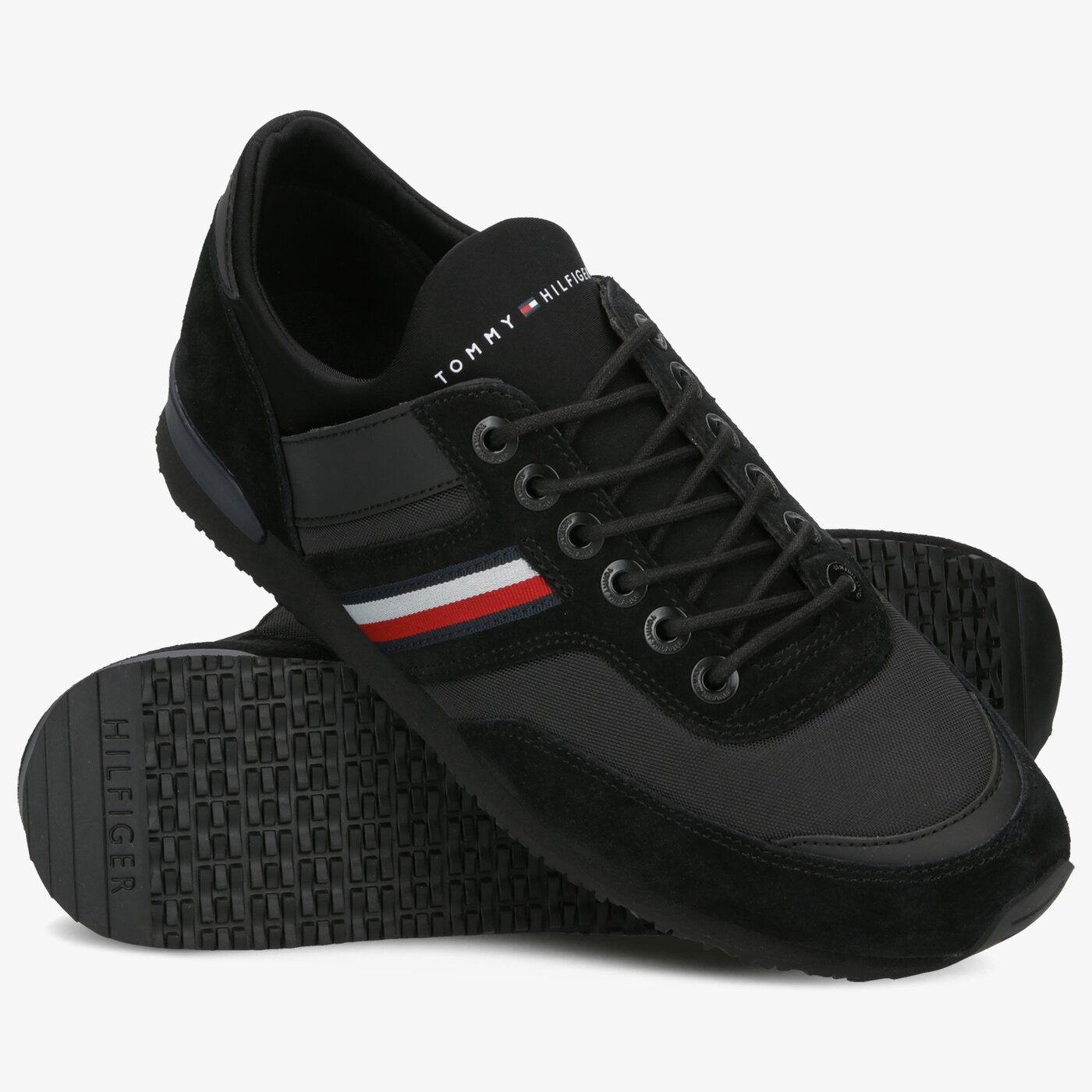 Męskie sneakersy (buty) TOMMY HILFIGER ICONIC SOCK RUNNER fm0fm02409990 kolor czarny