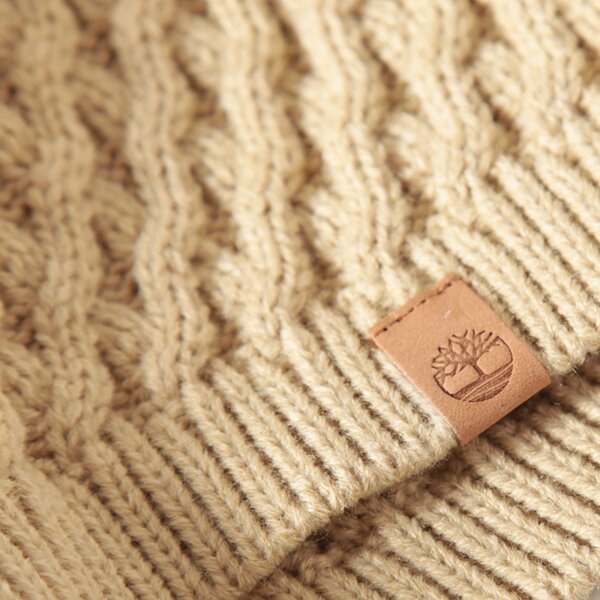 Damski szalik / rękawiczki TIMBERLAND CZAPKA HAT & SNOOD GIFT BOX j1807103 kolor beżowy