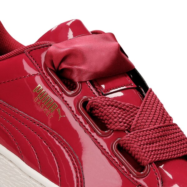 Damskie sneakersy (buty) PUMA BASKET HEART PATENT WN'S 36307305 kolor czerwony
