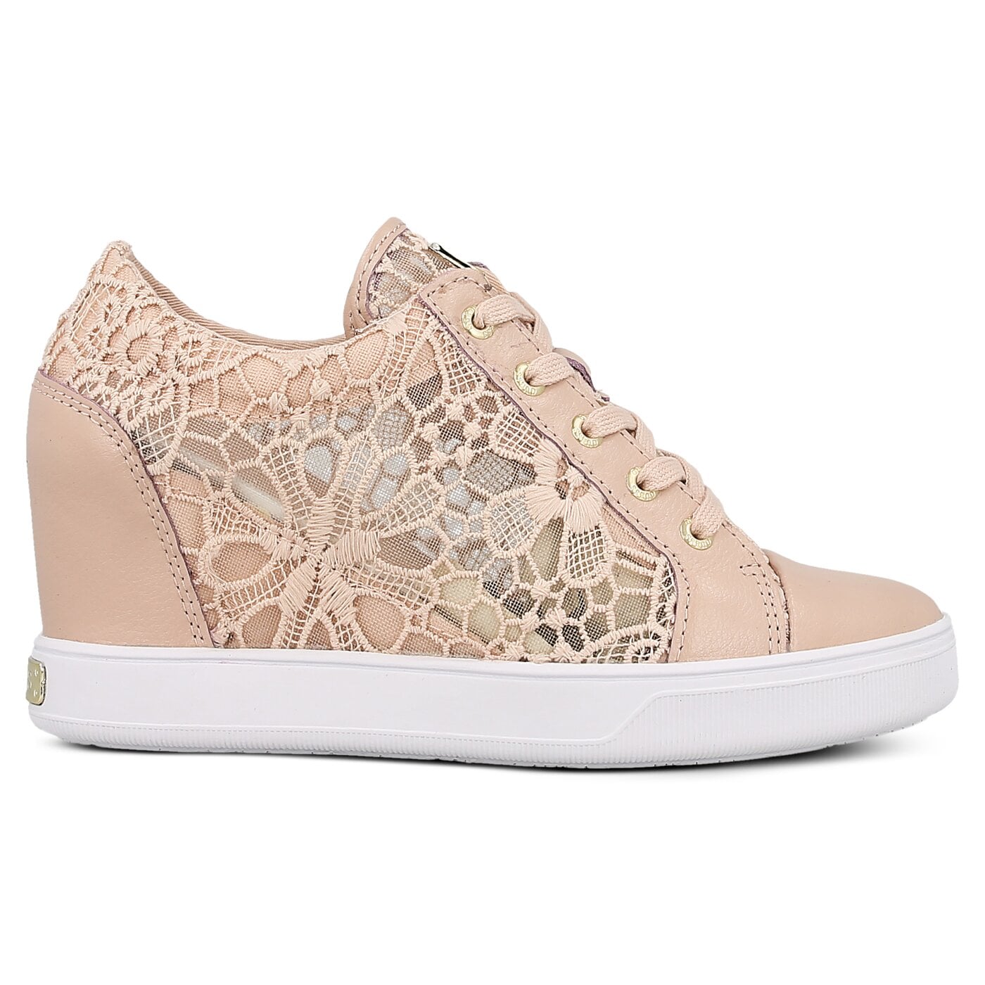 Damskie trampki GUESS FINNA flfin1lac12pink kolor różowy