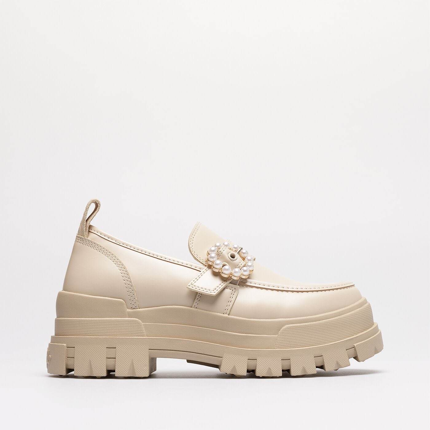 Damskie mokasyny i półbuty BUFFALO ASPHA LOAFER BUCKLE 1622126 kolor beżowy