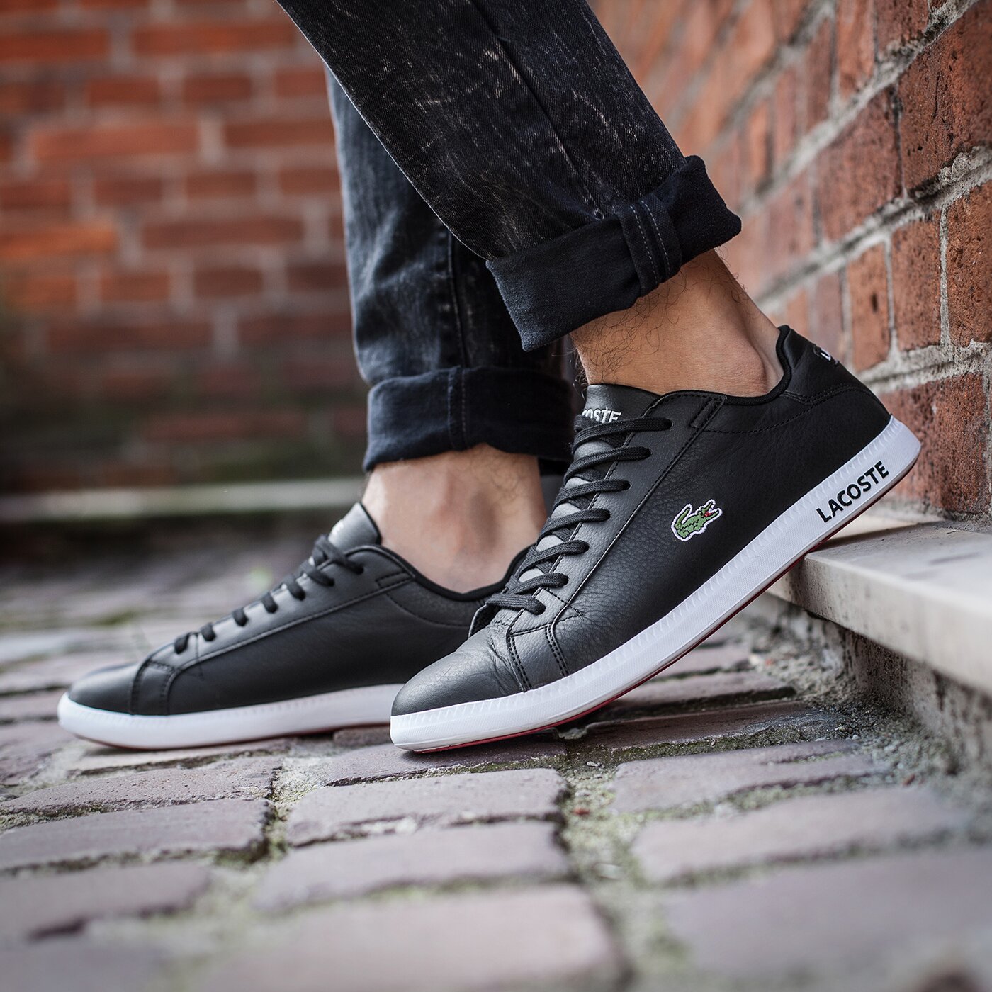 Męskie sneakersy (buty) LACOSTE GRADUATE LCR3 731spm009602h kolor czarny