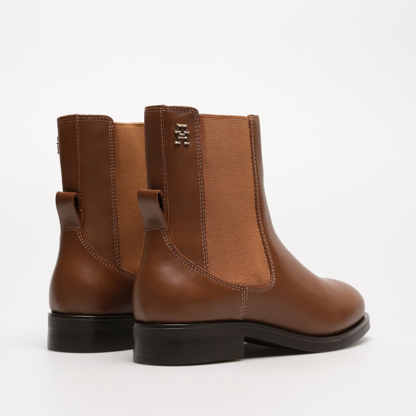 Damskie botki / sztyblety TOMMY HILFIGER ELEVATED ESSENTIAL BOOTIE fw0fw07483gtu kolor brązowy