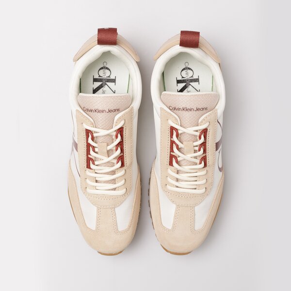 Damskie sneakersy (buty) CALVIN KLEIN NEW RETRO RUNNER LACEUP LOW yw0yw00683af6 kolor biały