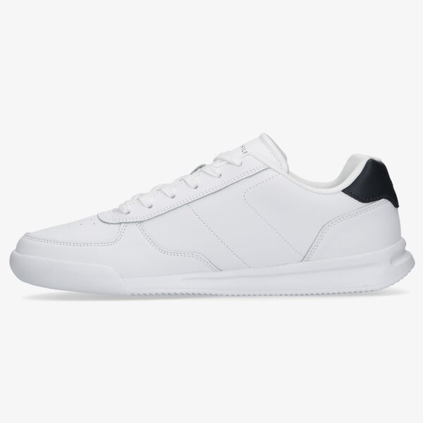 Męskie sneakersy (buty) TOMMY HILFIGER LIGHTWEIGHT LEA SNEAKER STRIPES fm0fm04016ybr kolor biały