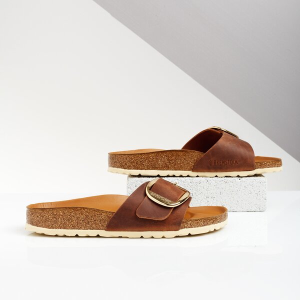 Damskie klapki BIRKENSTOCK MADRID BIG BUCKLE 1006525 kolor brązowy