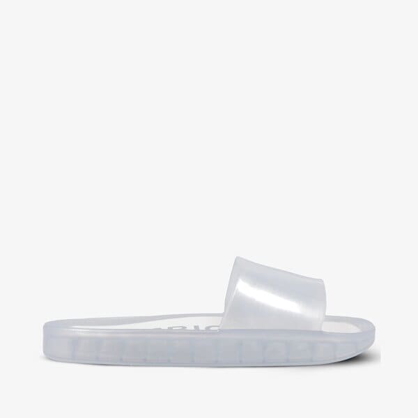 Damskie klapki SYMBIOSIS KATIA SLIDES  syws119004 kolor srebrny