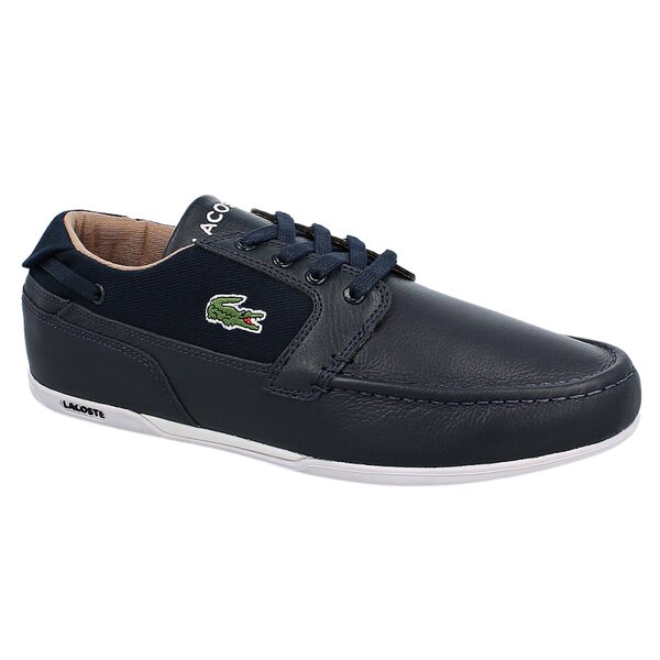 Męskie mokasyny LACOSTE DREYFUS OXR  727spm3008l1b kolor granatowy