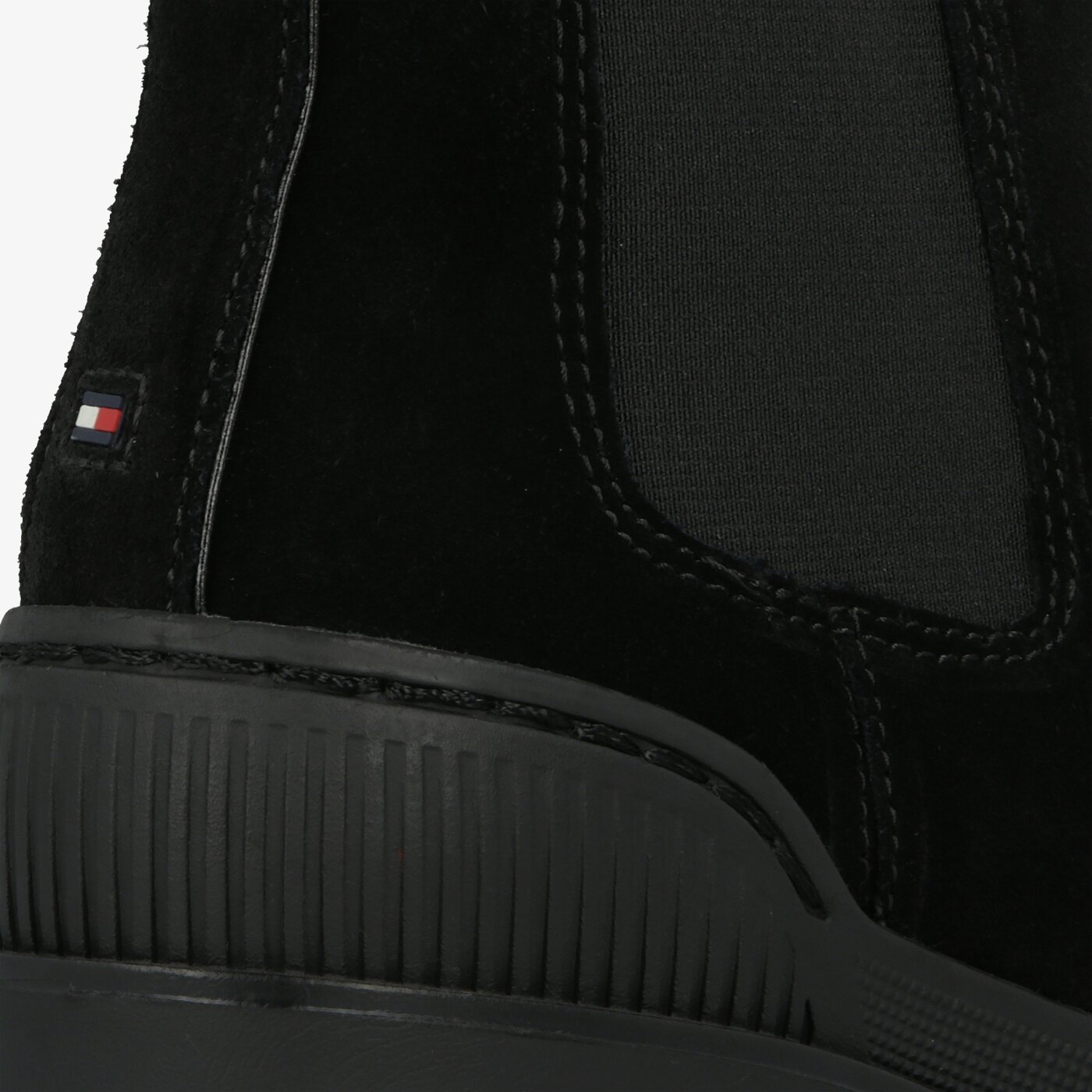 Damskie botki / sztyblety TOMMY HILFIGER SPORTY CHUNKY CHELSEA BOOTIE fw0fw04417bds kolor czarny