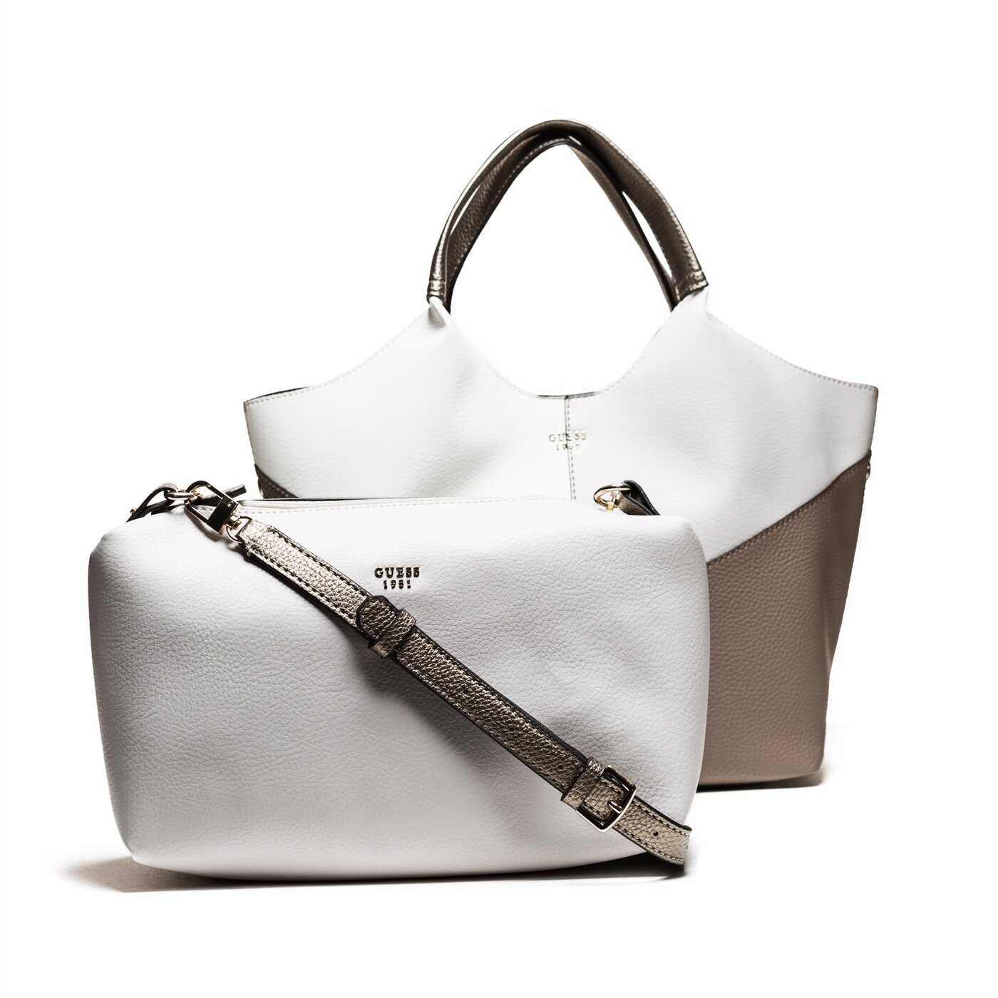 Damska torebka GUESS TORBA FLORA SHOPPER hwcb6865060tmu kolor beżowy