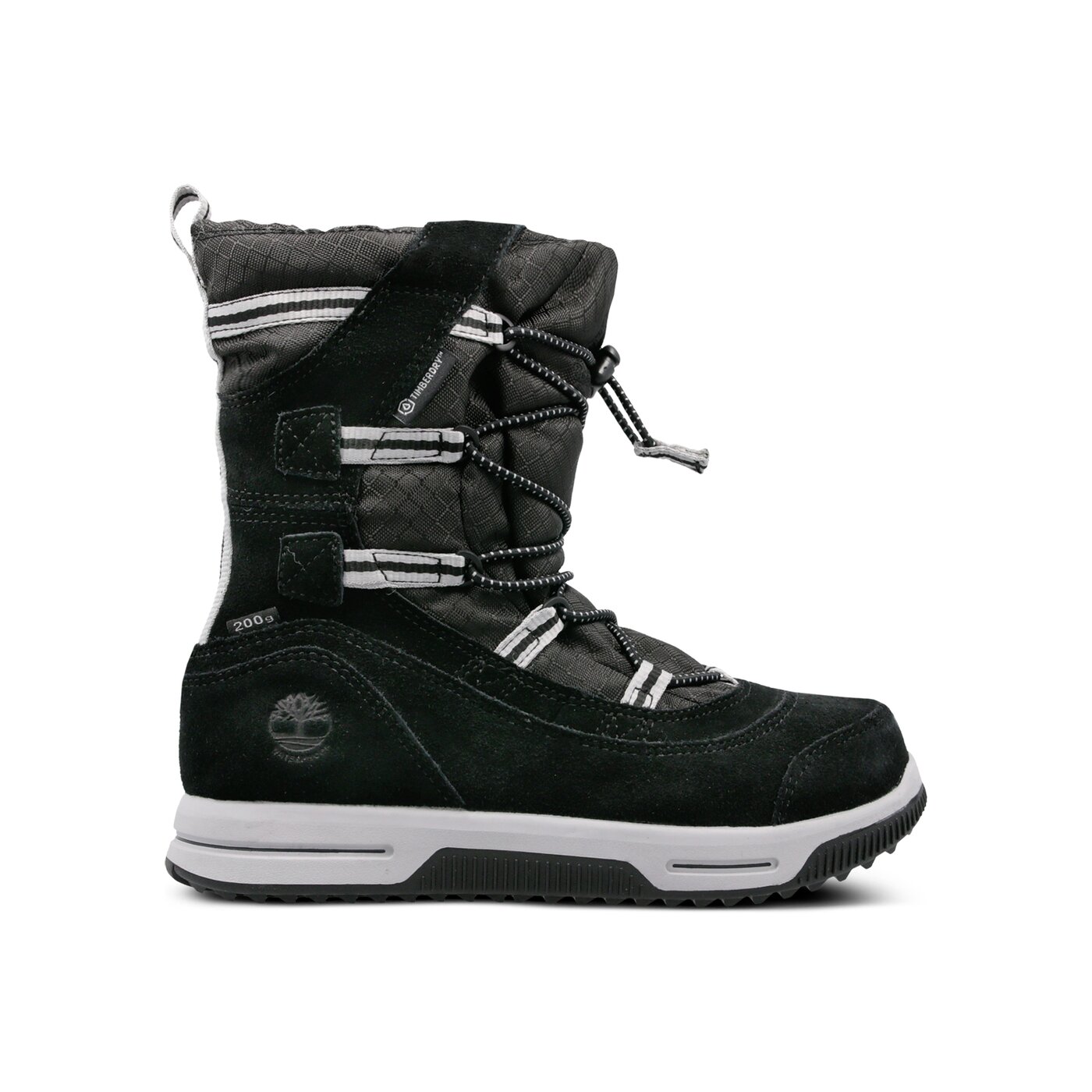 Dziecięce buty outdoor / trekkingowe TIMBERLAND SNOW STOMPER PULL ON WP a1qd3 kolor czarny