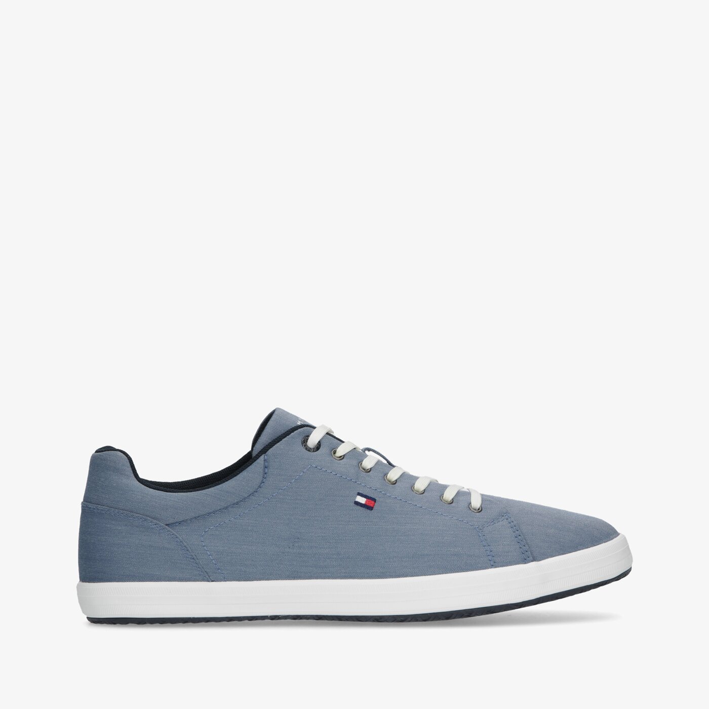 Męskie trampki TOMMY HILFIGER ESSENTIAL CHAMBRAY VULC fm0fm03993c5f kolor niebieski