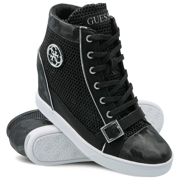 Damskie trampki GUESS FIORE flioe1fam12black kolor czarny