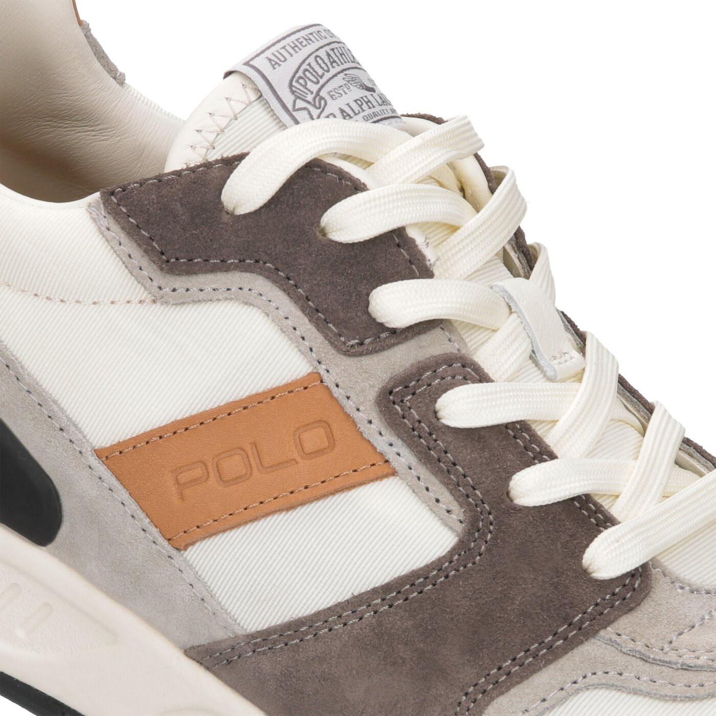 Męskie sneakersy (buty) POLO RL TRAIN100 CLS SNEAKERS ATHLETIC SHOE NEW GRAPHITE NYL 809710298004 kolor biały