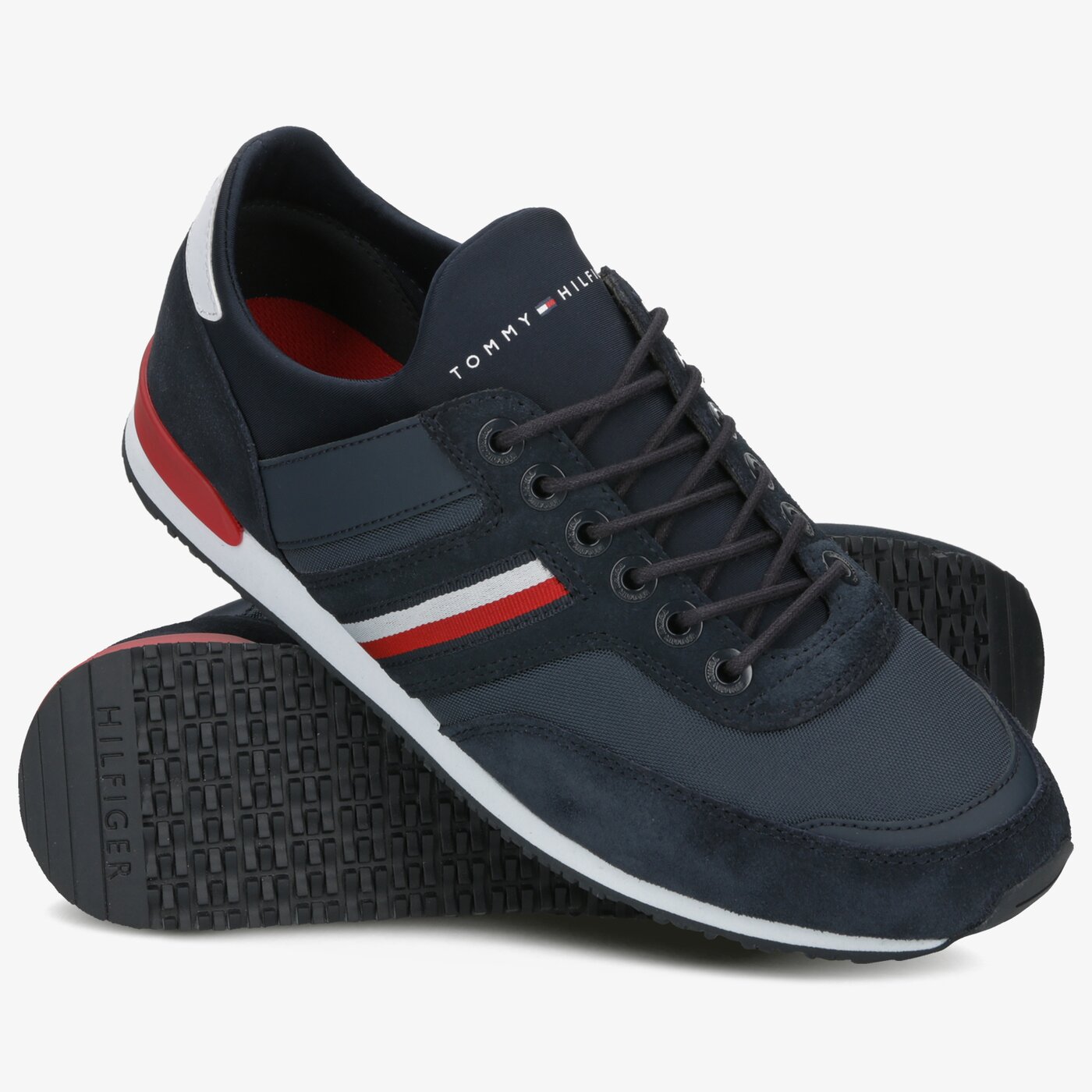 Męskie sneakersy (buty) TOMMY HILFIGER ICONIC SOCK RUNNER fm0fm02409403 kolor granatowy