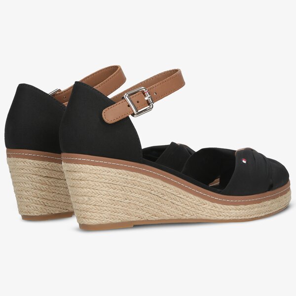 Damskie sandały TOMMY HILFIGER ICONIC ELBA SANDAL fw0fw00906990 kolor czarny