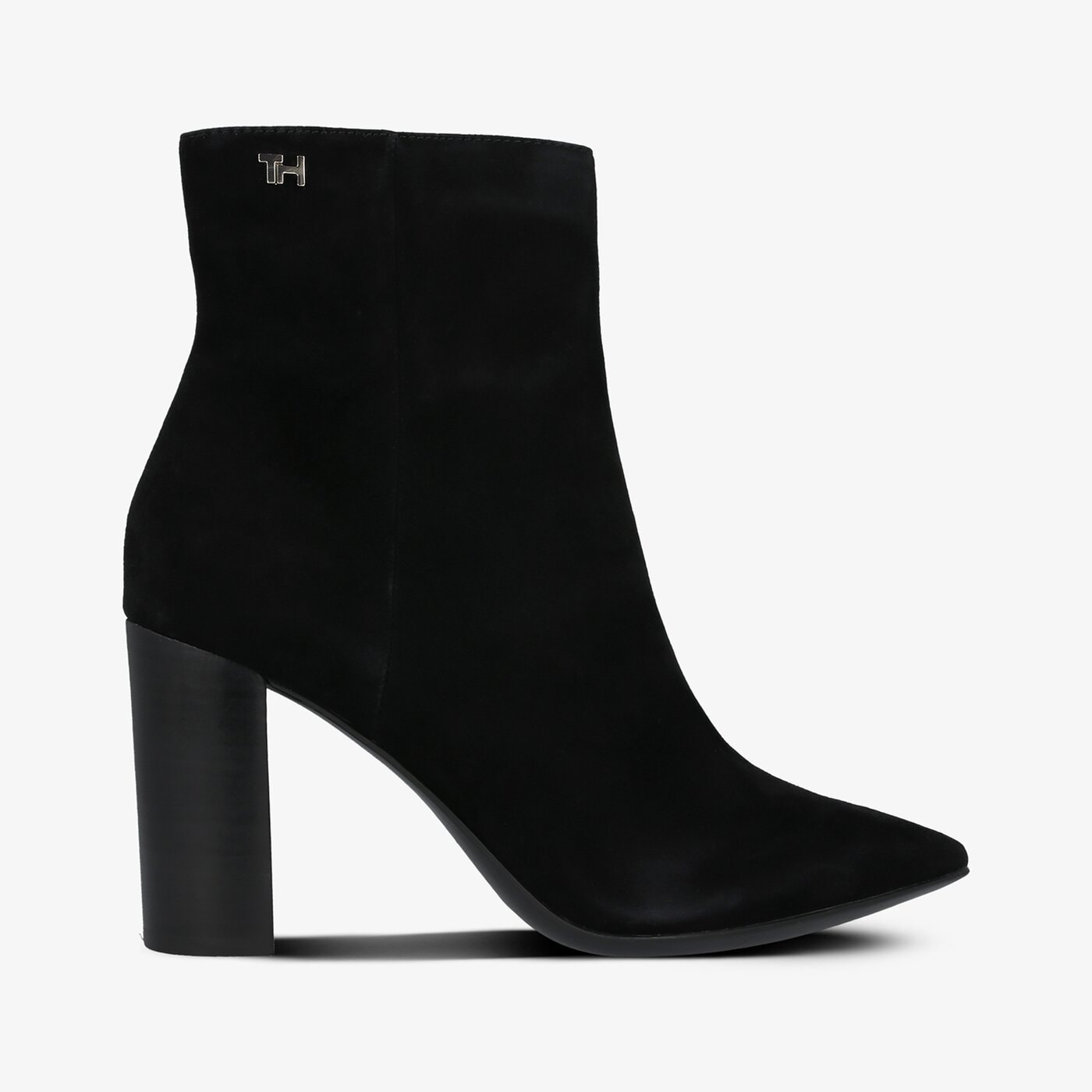 Damskie botki / sztyblety TOMMY HILFIGER LIZANNE 1B ESSENTIAL SUEDE HIGH HEEL BOOT fw0fw05177bds kolor czarny