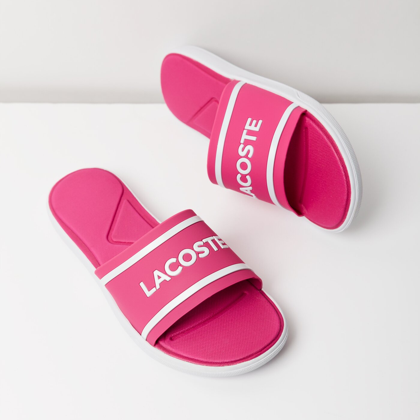 Damskie klapki LACOSTE L.30 SLIDE 118 2 735caw0021fp6 kolor różowy