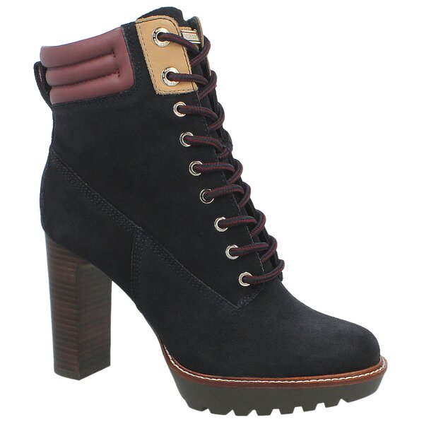 Damskie botki / sztyblety TOMMY HILFIGER ILEEN 11B fw56819531403 kolor granatowy