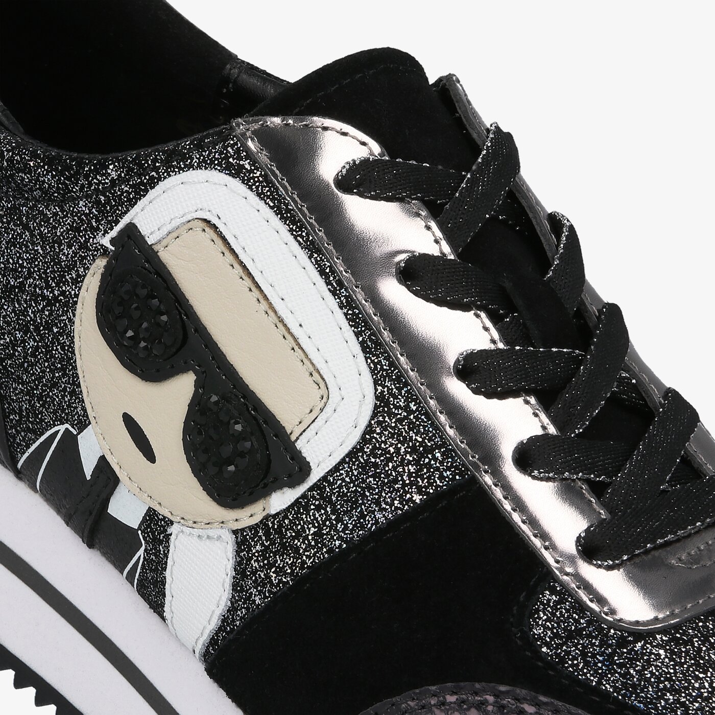 Damskie sneakersy (buty) KARL LAGERFELD VELOCITA II KARL IKONIC METEOR kl61932gol kolor czarny