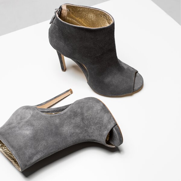 Damskie buty za kostkę BALDOWSKI BY ZIEŃ BOTEK ZAMSZ POPIELATY z007952876007 kolor szary