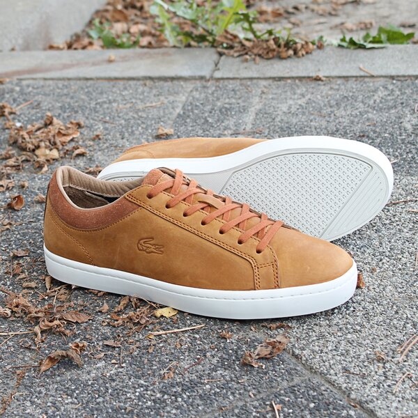 Męskie sneakersy (buty) LACOSTE STRAIGHTSET CRF  730srm0027013 kolor brązowy