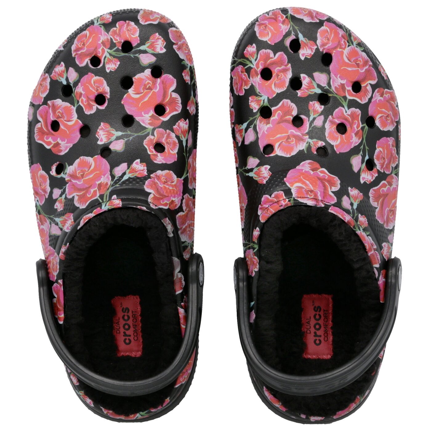 Damskie klapki CROCS CLASSIC LINNED GRAPHIC II CLOG 205324643 kolor czarny