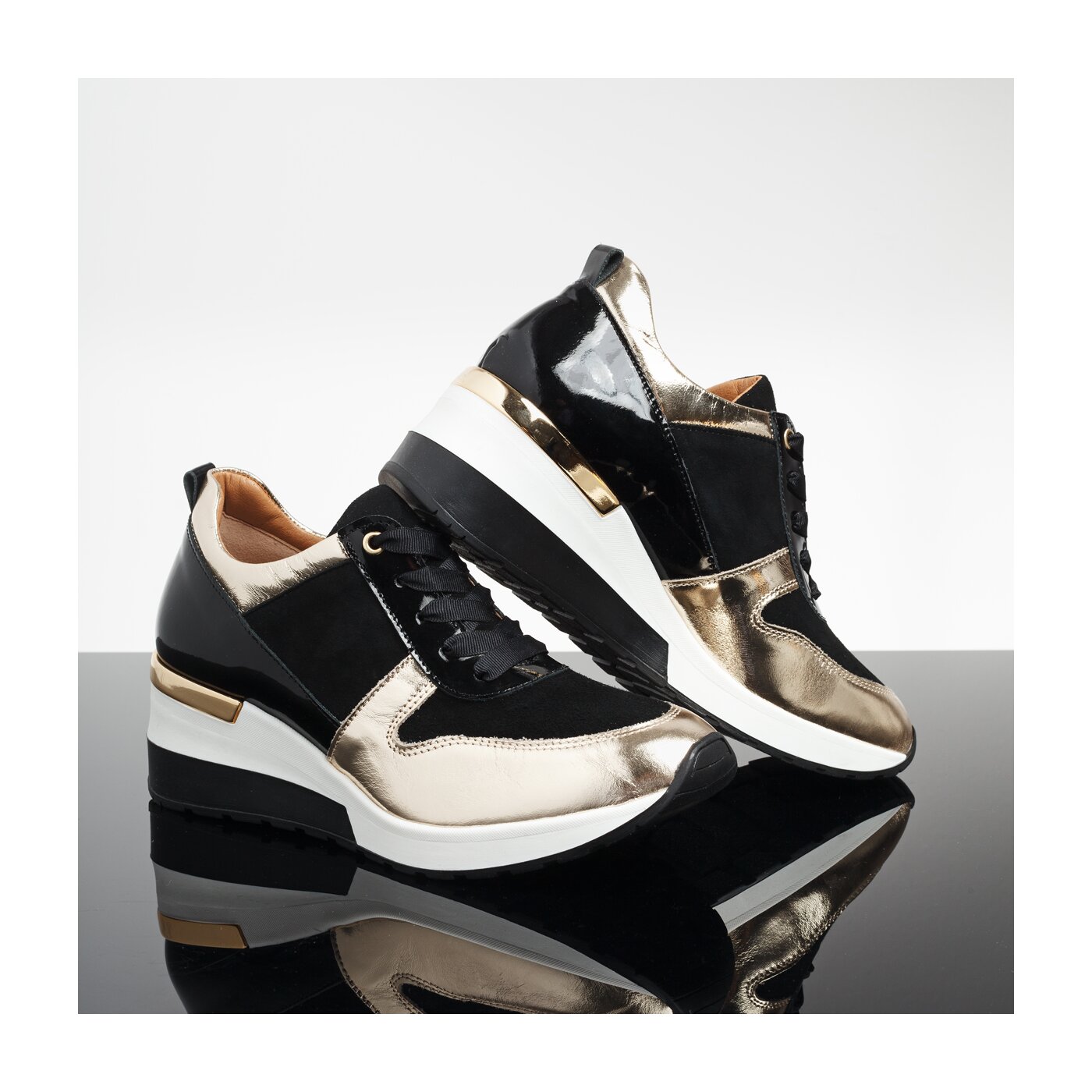 Damskie sneakersy (buty) SYMBIOSIS SNEAKERSY ISABEL  sywl119002 kolor czarny