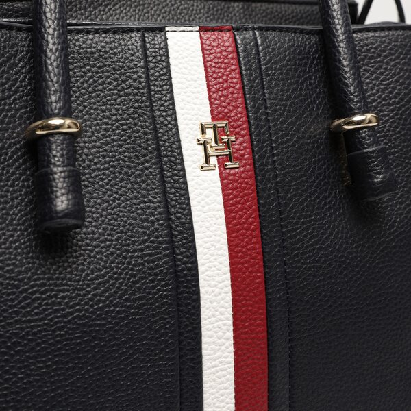 Damska torebka TOMMY HILFIGER TOREBKA TH EMBLEM SATCHEL CORP aw0aw15286dw6 kolor granatowy