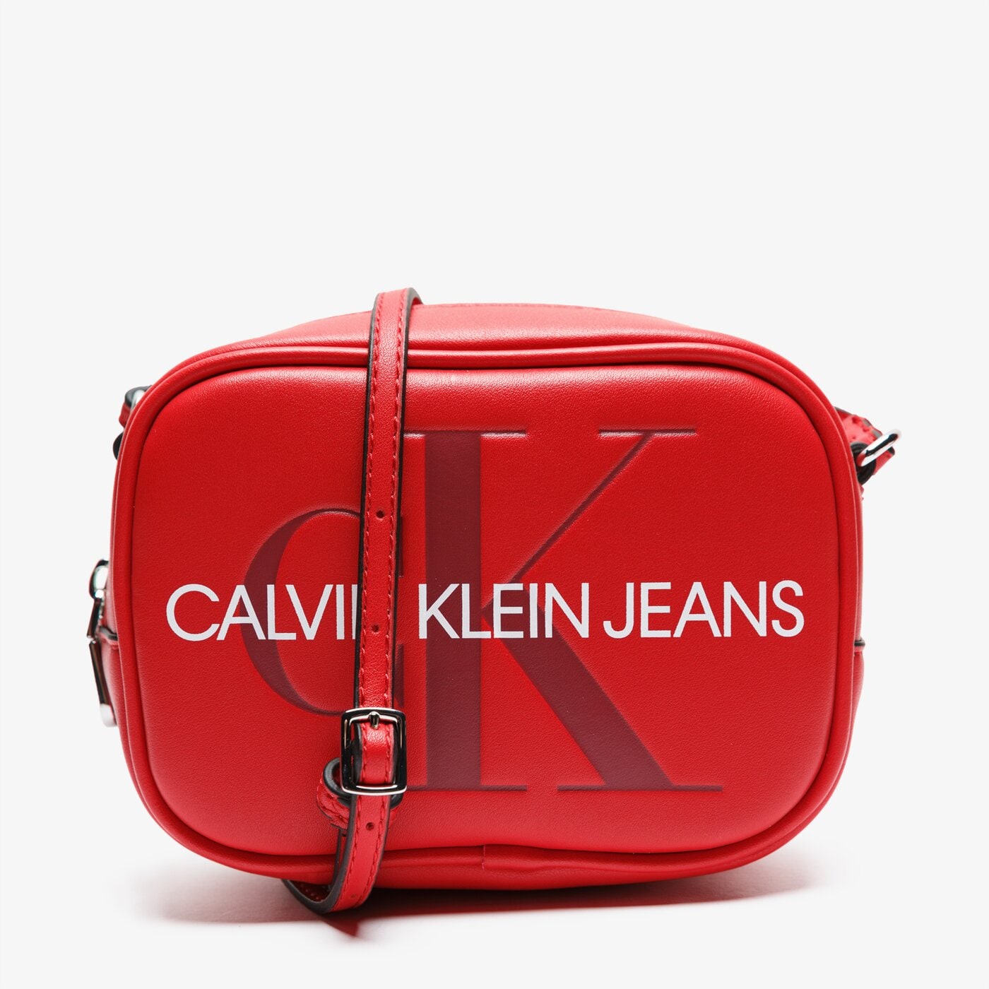 Damska torebka CALVIN KLEIN TOREBKA SCULPTED MONOGRAM CAMERA BAG k60k605524649 kolor czerwony