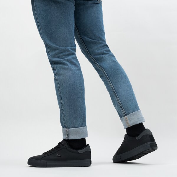 Męskie sneakersy (buty) LACOSTE POWERCOURT WINTER 744sma0027237 kolor czarny