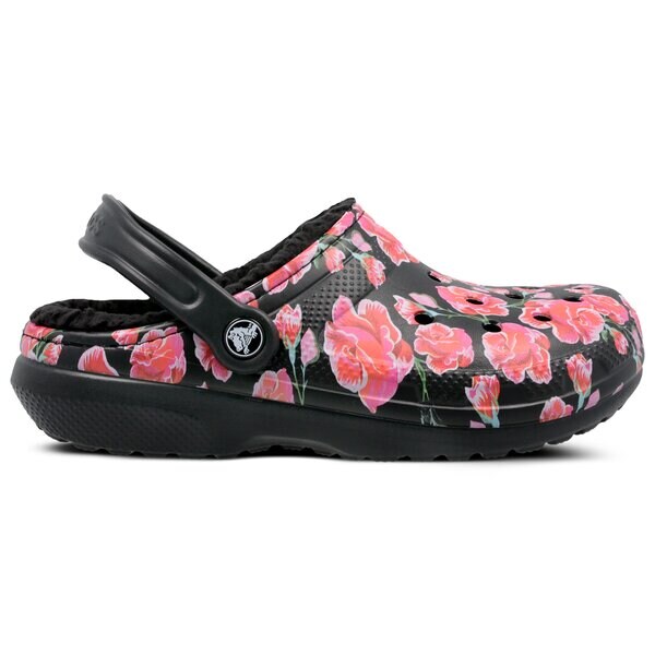 Damskie klapki CROCS CLASSIC LINNED GRAPHIC II CLOG 205324643 kolor czarny
