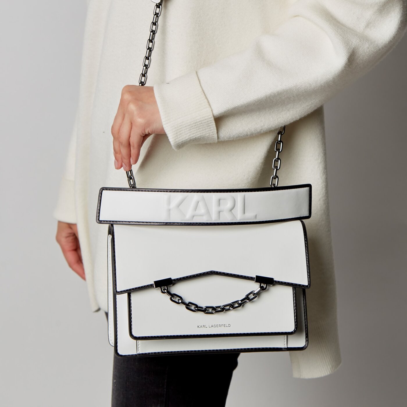 Damska torebka KARL LAGERFELD TOREBKA 211w3044101 kolor biały