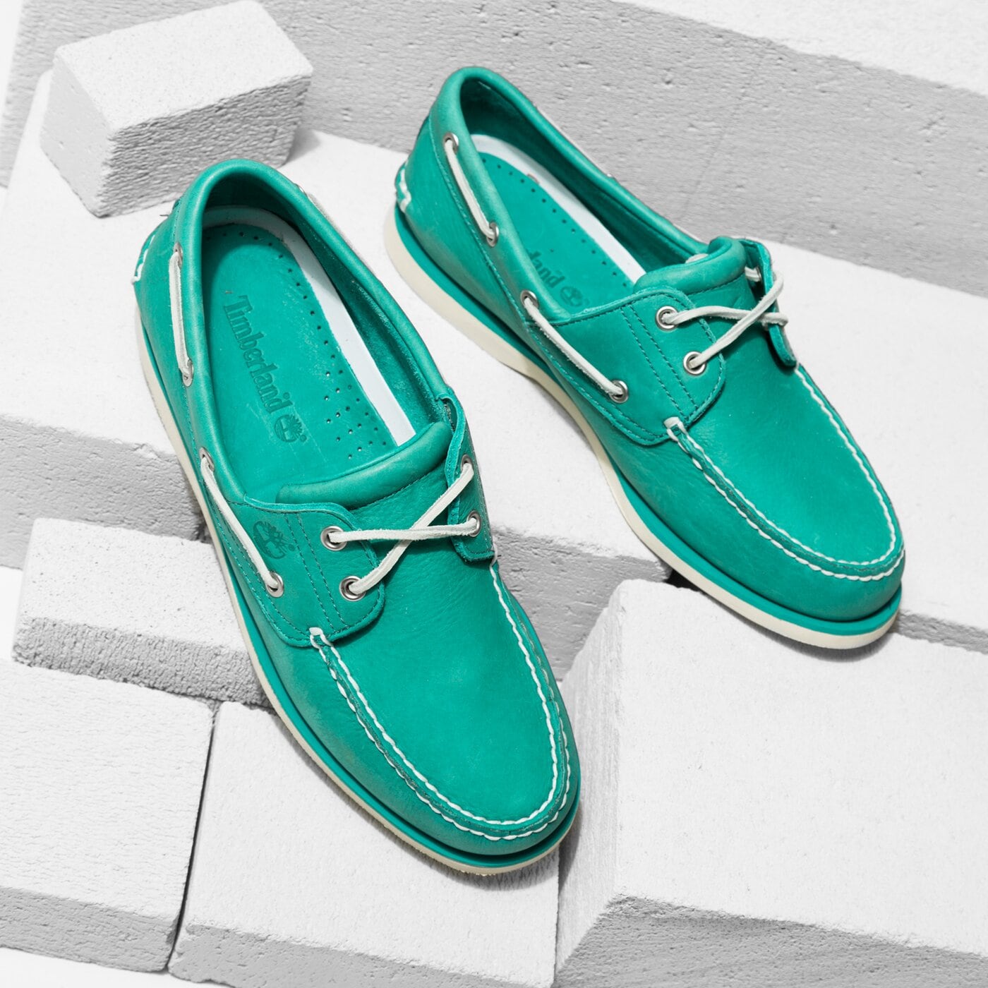 Męskie mokasyny TIMBERLAND CLASSIC BOAT 2 EYE a1bir kolor zielony