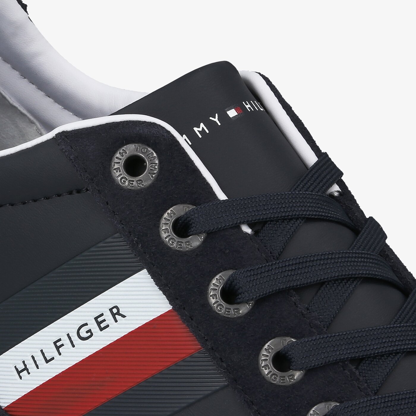 Męskie sneakersy (buty) TOMMY HILFIGER ROYAL 12C CORPORATE MATERIAL MIX CUPSOLE fm0fm02989dw5 kolor granatowy