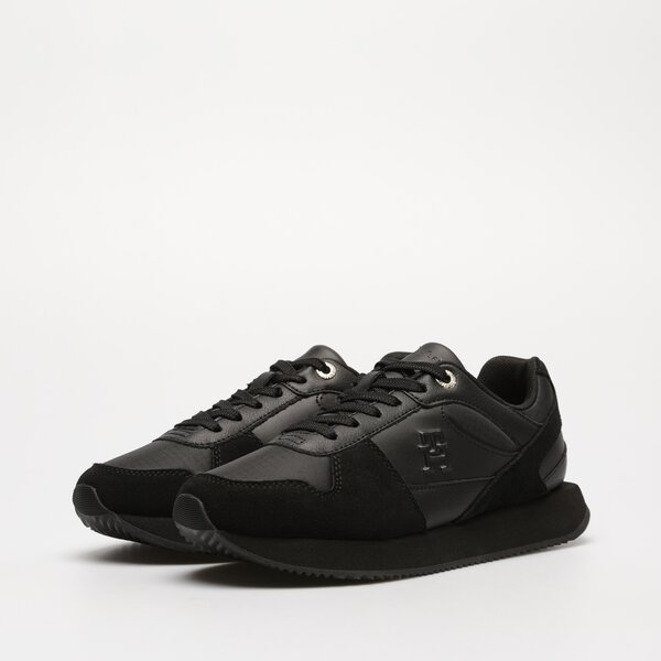 Damskie sneakersy (buty) TOMMY HILFIGER TH ESSENTIAL RUNNER fw0fw07585bds kolor czarny
