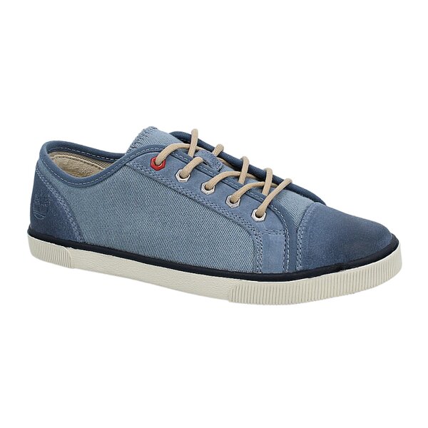 Dziecięce półbuty TIMBERLAND GLASTENBURY CANVAS/LEATHER OX 1296a kolor niebieski