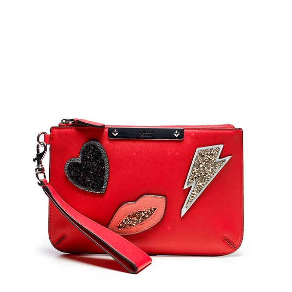 Damska torebka GUESS TOREBKA BRITTA MINI CLUTCH hwvp6693710lip kolor czerwony
