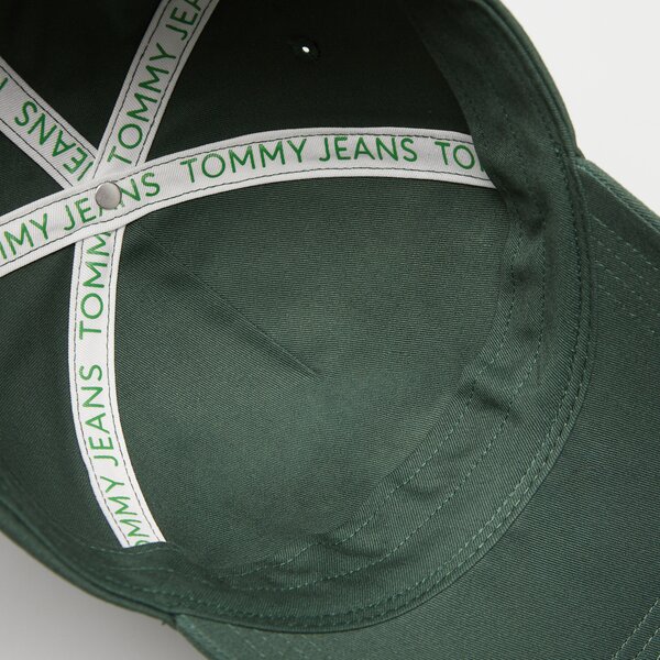 Damska czapka z daszkiem TOMMY HILFIGER CZAPKA TJM ELONGATED FLAG CAP am0am11692mbf kolor zielony