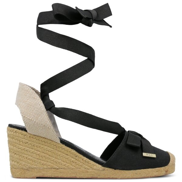 Damskie sandały LAUREN RALPH LAUREN HOLLIE ESPADRILLES CASUAL 802729795001 kolor czarny