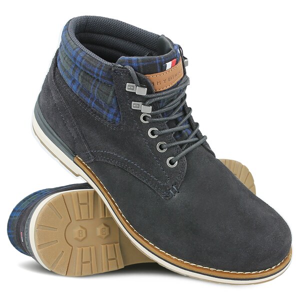 Męskie buty za kostkę TOMMY HILFIGER ROVER 2B2 fm0fm01230403 kolor granatowy