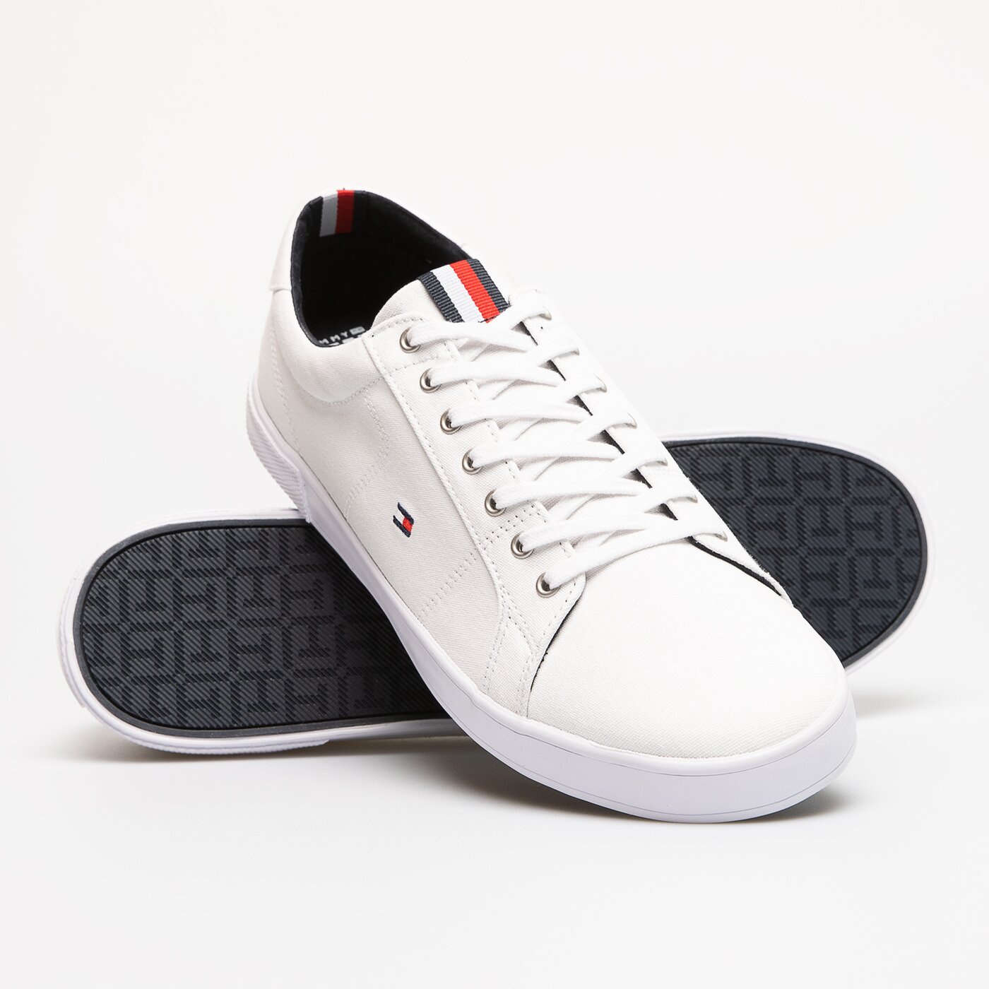 Męskie trampki TOMMY HILFIGER ICONIC LONG LACE SNEAKER fm0fm015360k4 kolor biały