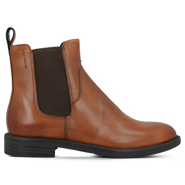 Damskie botki / sztyblety VAGABOND AMINA LEATHER COGNAC 420380127 kolor brązowy